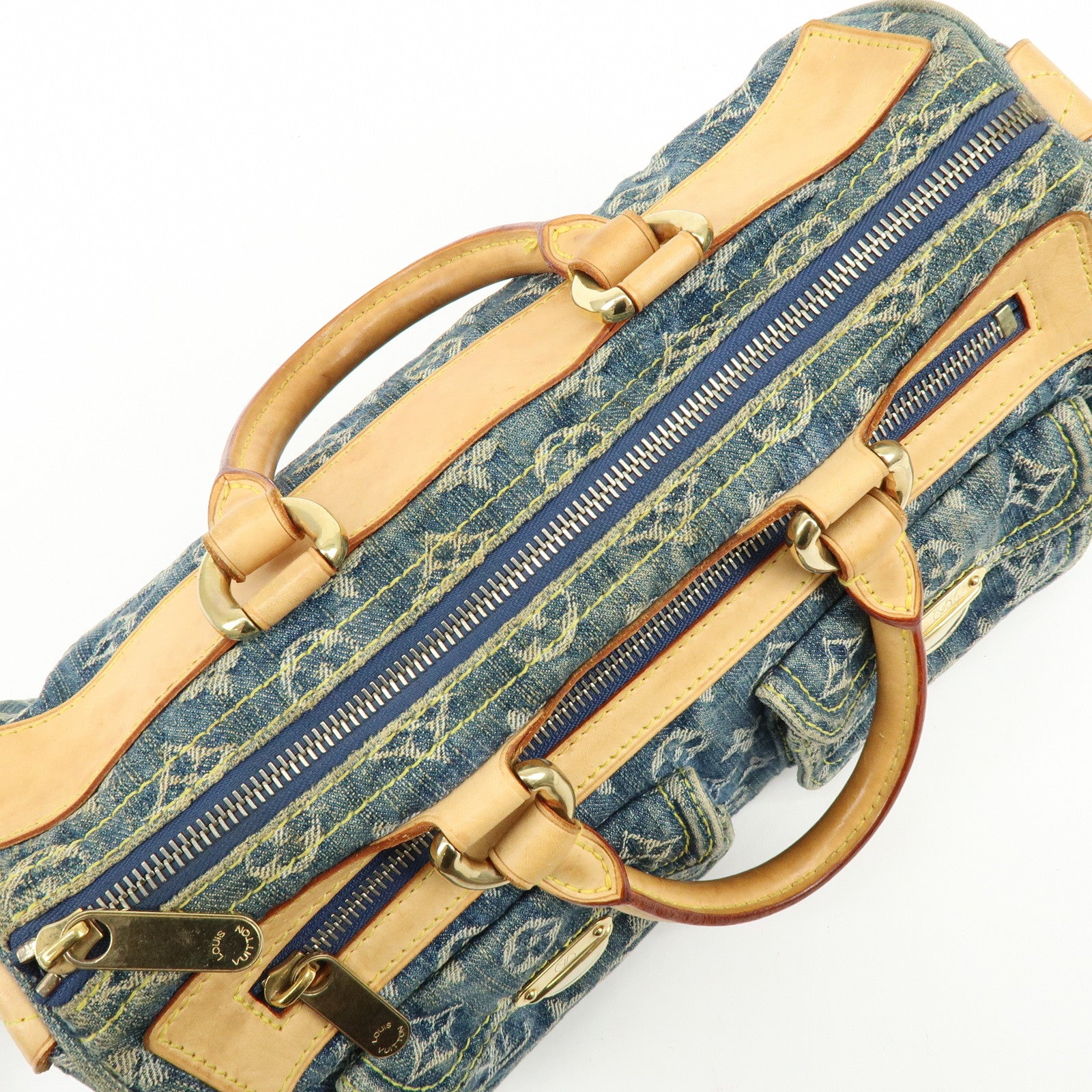 Louis Vuitton Monogram Denim Neo Speedy Boston Bag Blue M95019