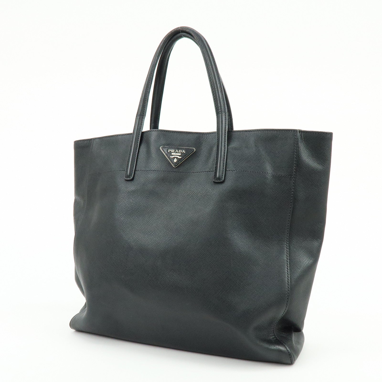 PRADA Triangle Logo Saffiano Leather 2Way Bag Shoulder Bag Black BN2666