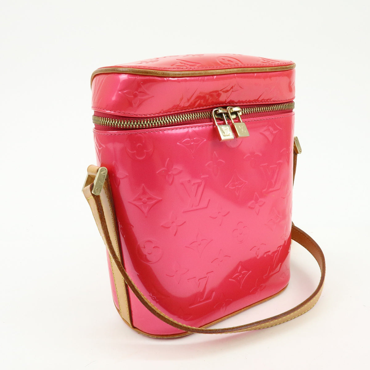 Louis Vuitton Monogram Vernis Sullivan Vertical Fuchsia Pink M91259