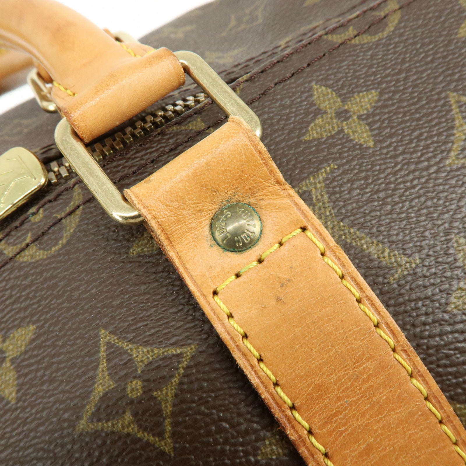 Louis Vuitton Keep All Bandouliere 55 Boston Bag Hand Bag Brown M41414