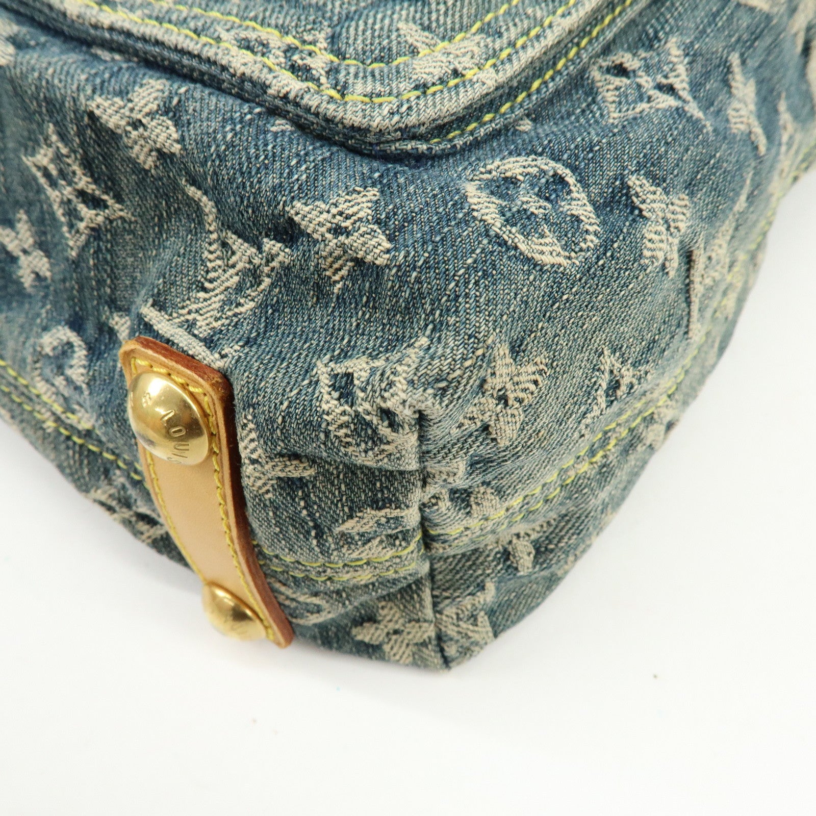 Louis Vuitton Monogram Denim Baggy GM Shoulder Bag Blue M95048