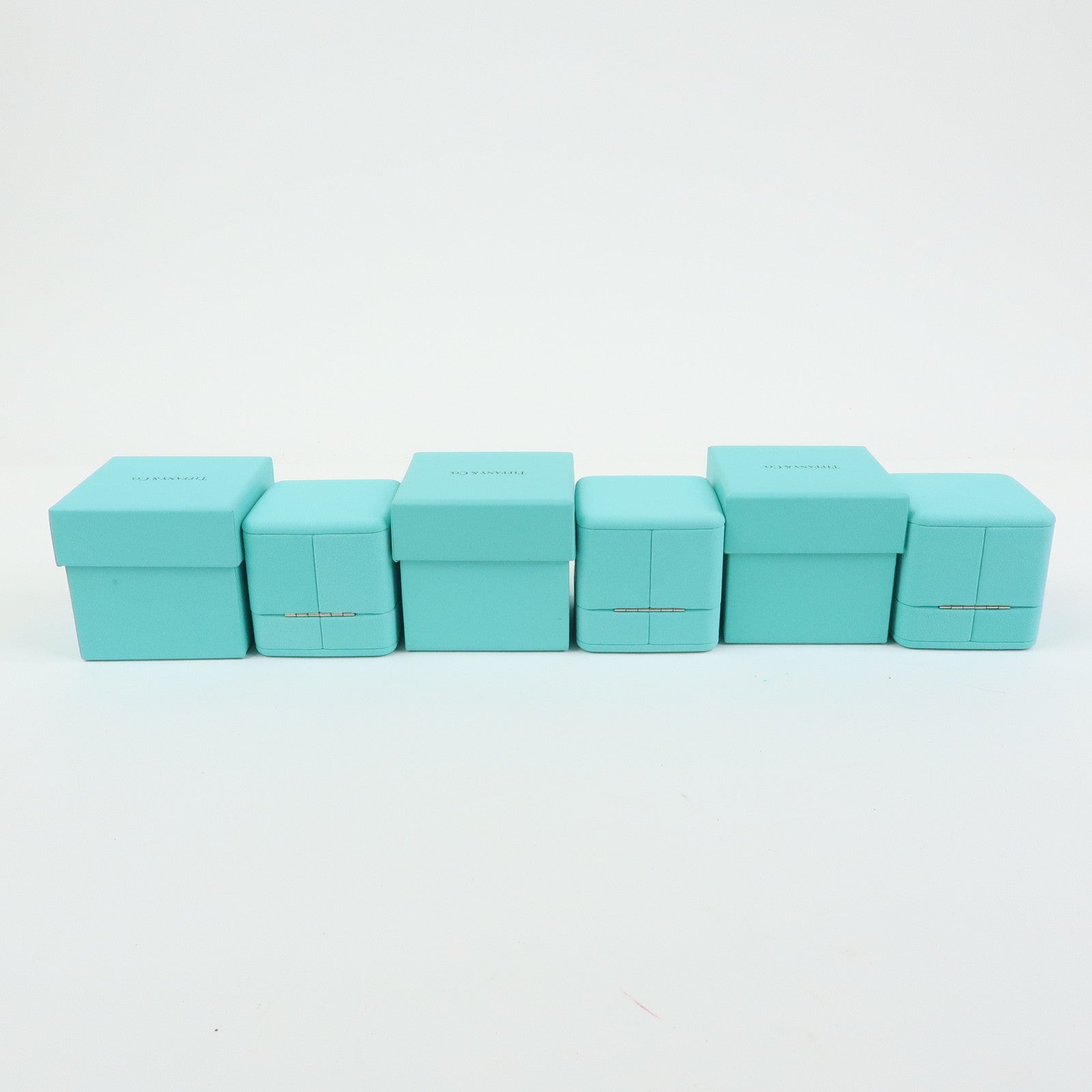 Tiffany&Co. Set of 3 Jewelry Box For Pair Ring Tiffany Blue