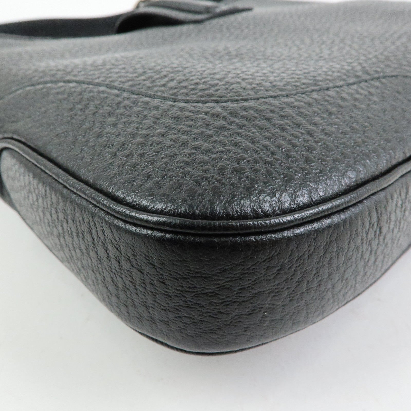 GUCCI Logo Leather Shoulder Bag Hand Bag Black 130779