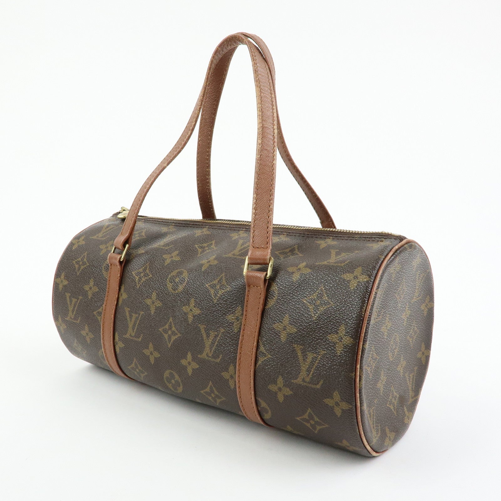 Louis Vuitton Monogram Papillon 30 Hand Bag Brown M51385