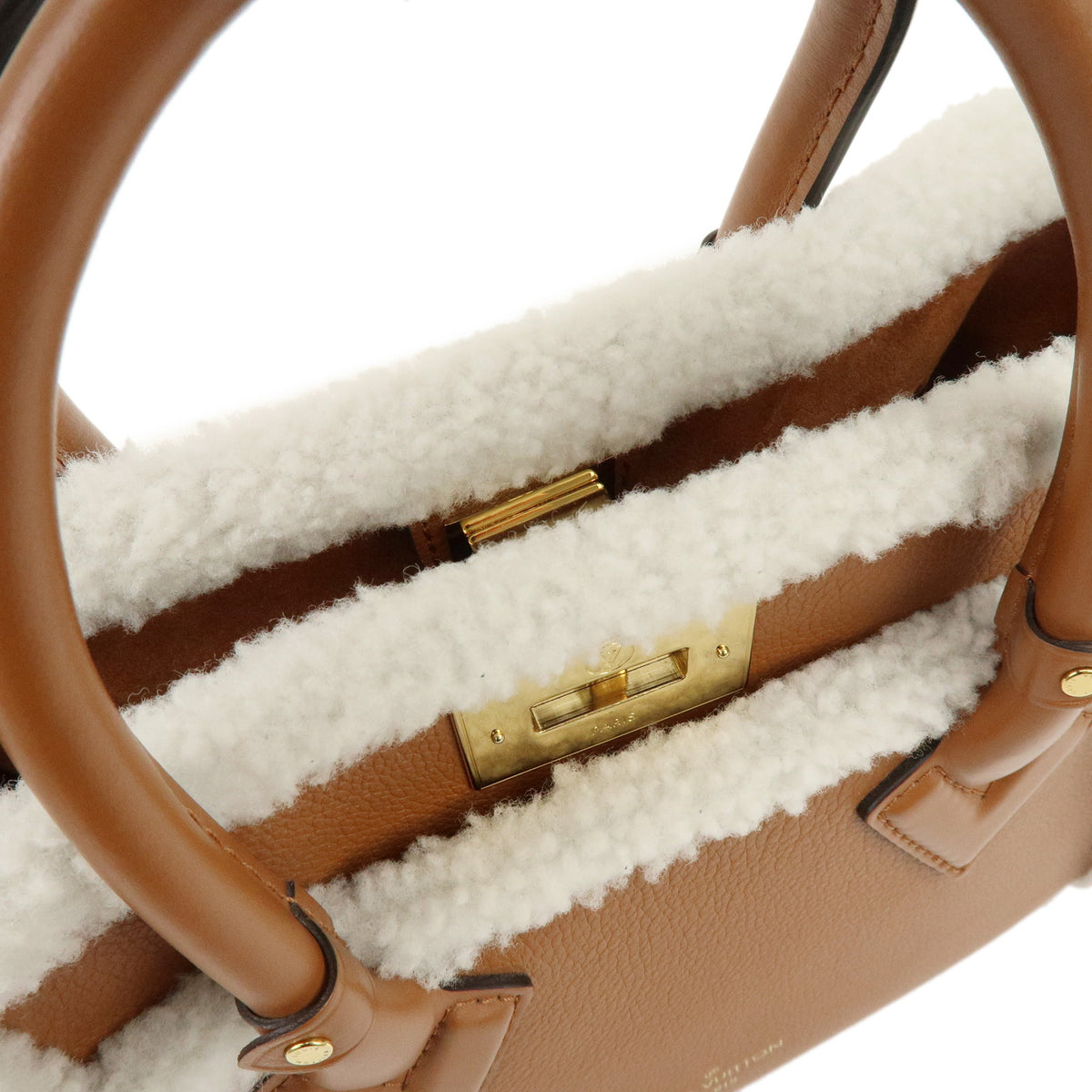 Louis Vuitton Monogram Tuffetage OnMySide PM Shearling 2Way Bag M58918