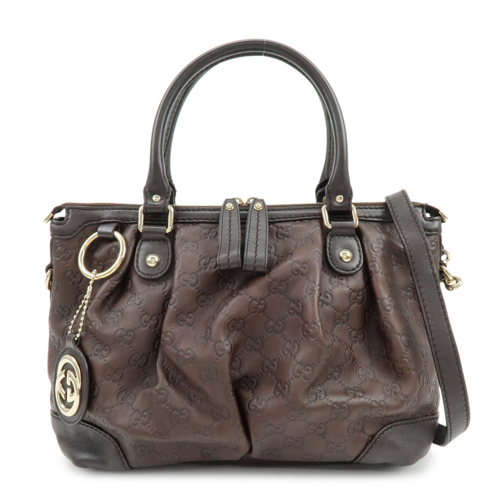 GUCCI Sukey Interlocking G Guccissima Leather 2Way Shoulder Bag 247902