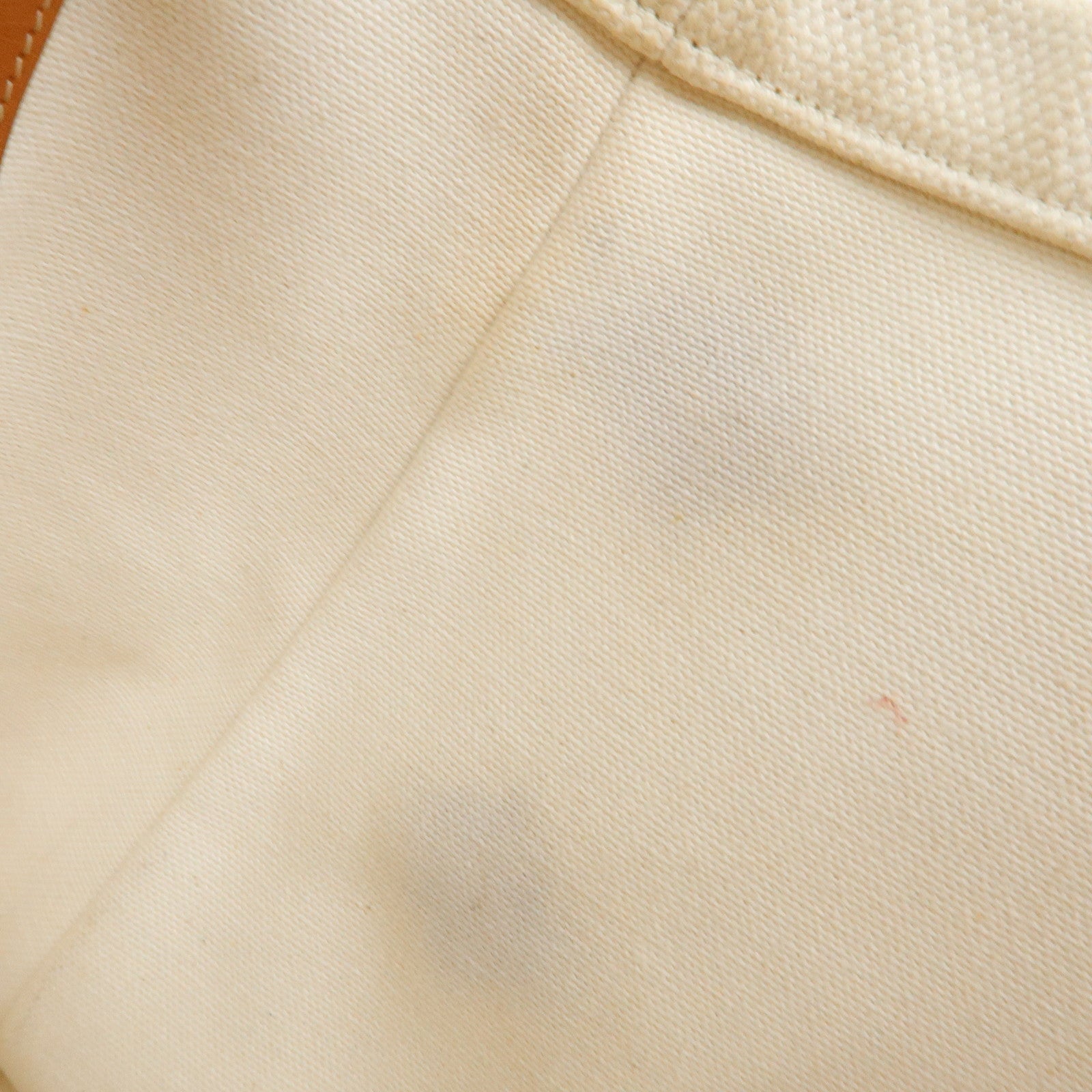 Celine Horizontal Cabas Canvas Leather Tote Bag Natural