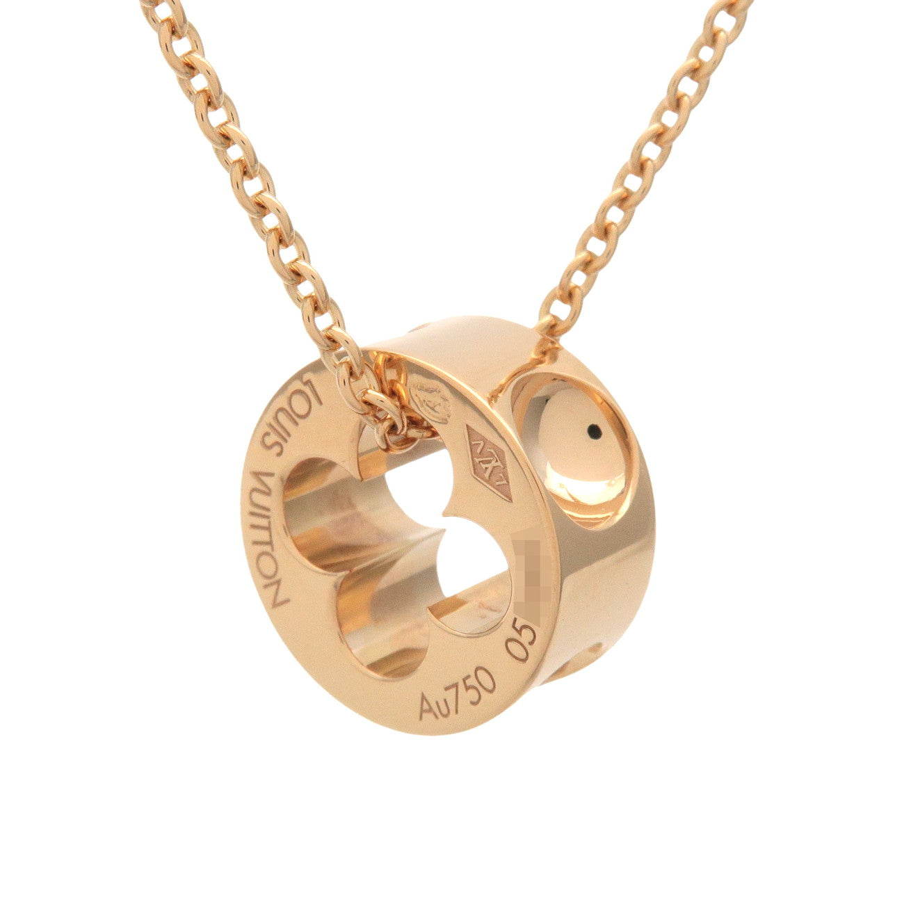 Louis Vuitton Pendentif Empreinte Necklace K18 750YG Yellow Gold Q93674