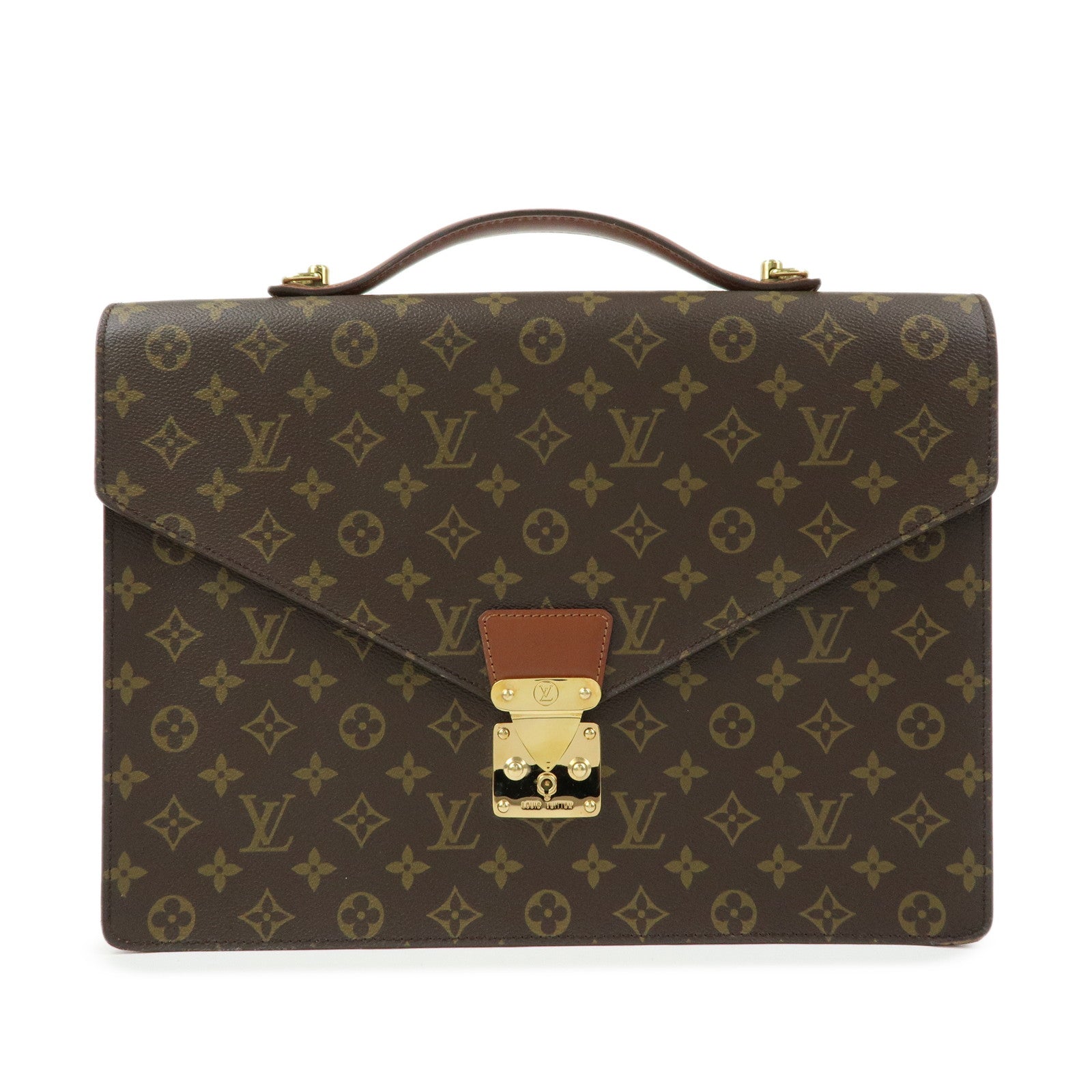 Louis Vuitton Monogram Port‑Documents Bandoulière Brown M53338