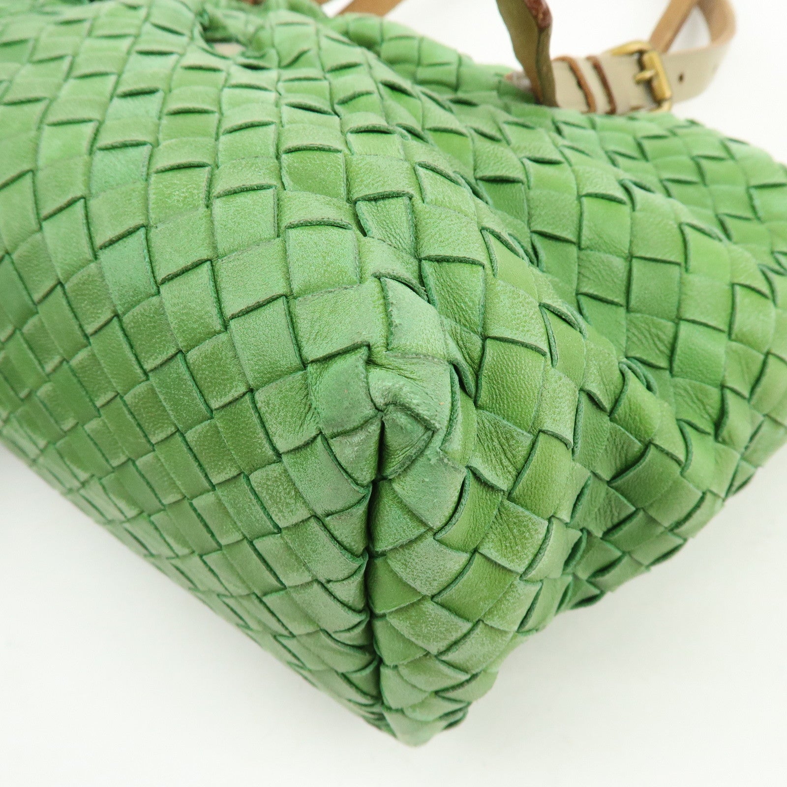 BOTTEGA VENETA Intrecciato Flower Shoulder Bag Tote Bag Green 169759