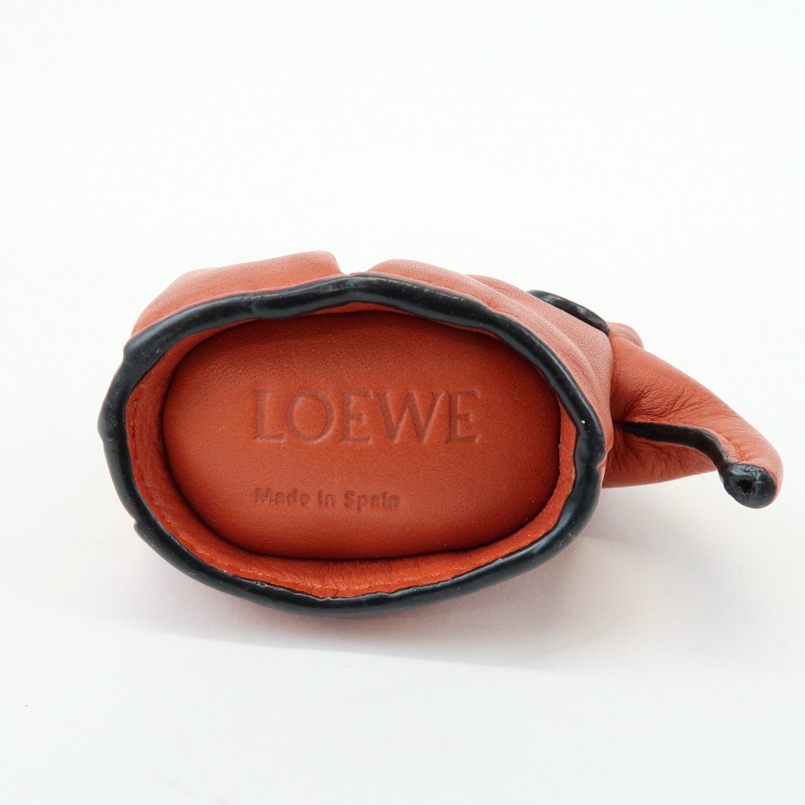 LOEWE Animal Collection Leather Elephant Coin Purse  Orange