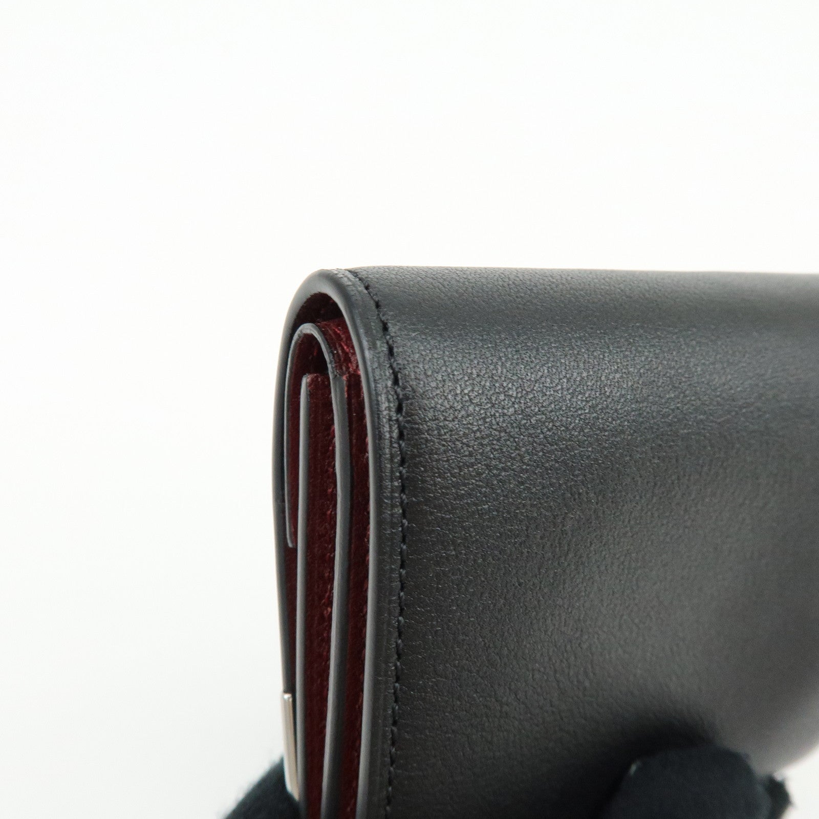 Cartier Must De Cartier Leather Coin Case Coin Purse Black