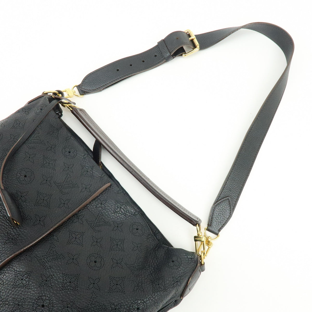 Louis Vuitton Monogram Mahina Selene MM 2Way Hand Bag Noir M93987