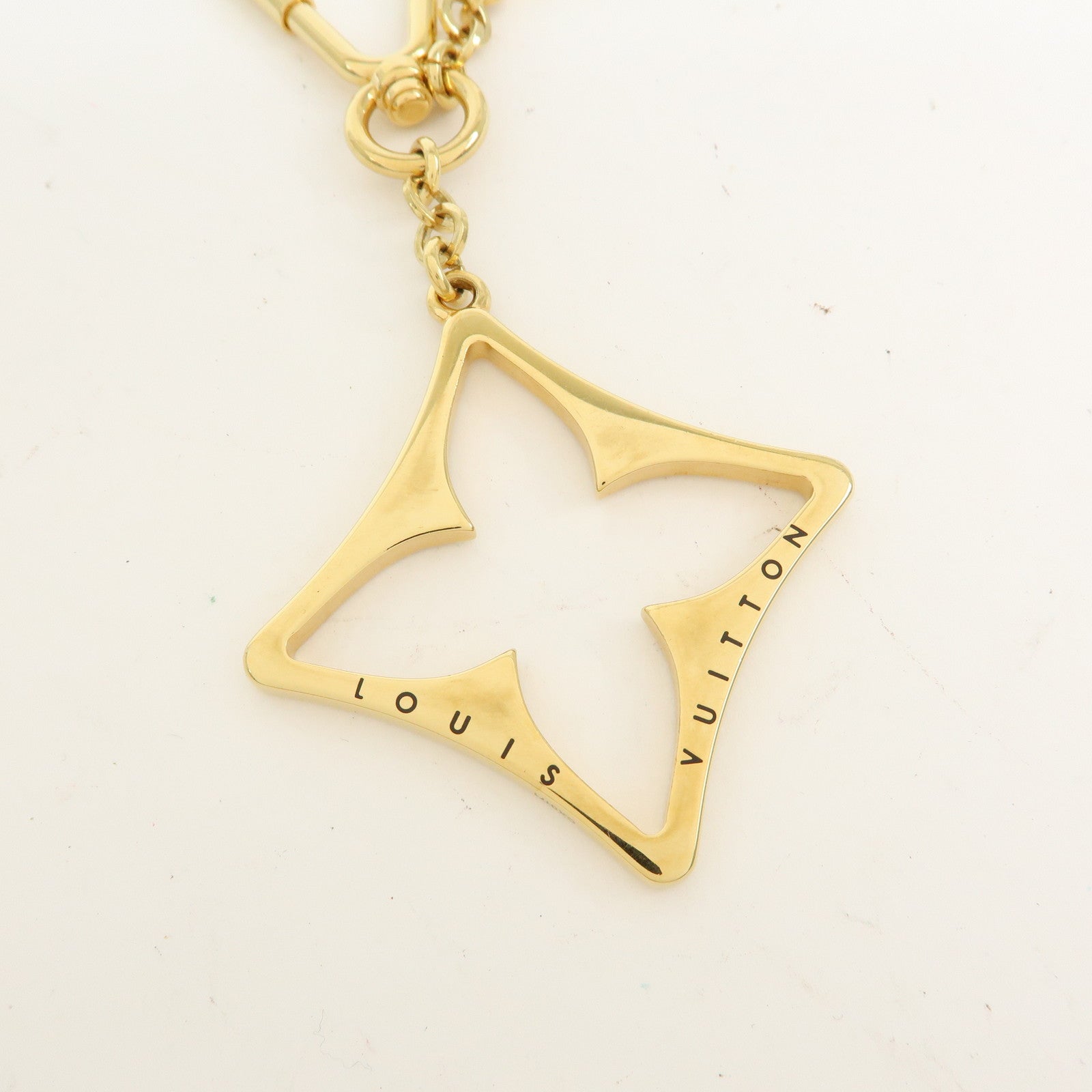 Louis Vuitton Porte Cles Puzzle Bag Charm Dark Brown Gold M65218