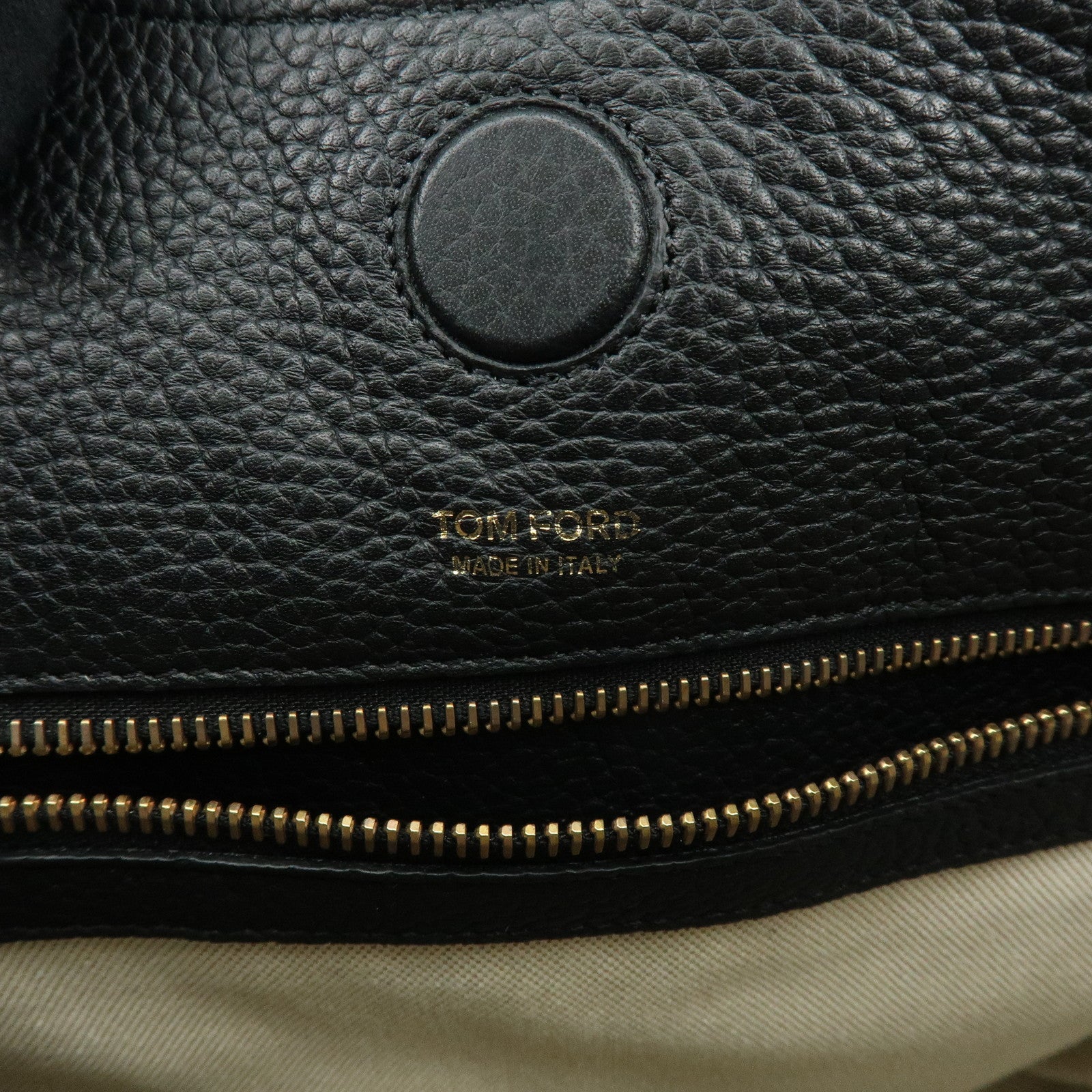 TOM FORD Alix Hobo Leather Shoulder Bag Black