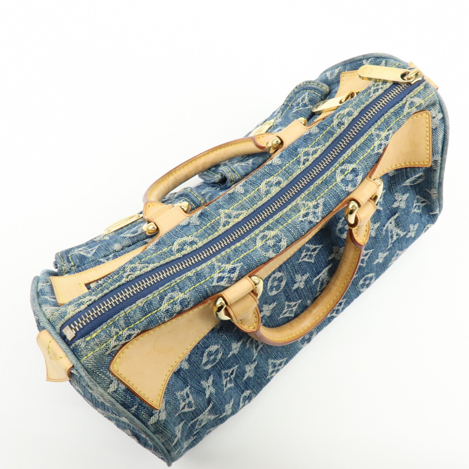 Louis Vuitton Monogram Denim Neo Speedy Boston Bag Blue M95019