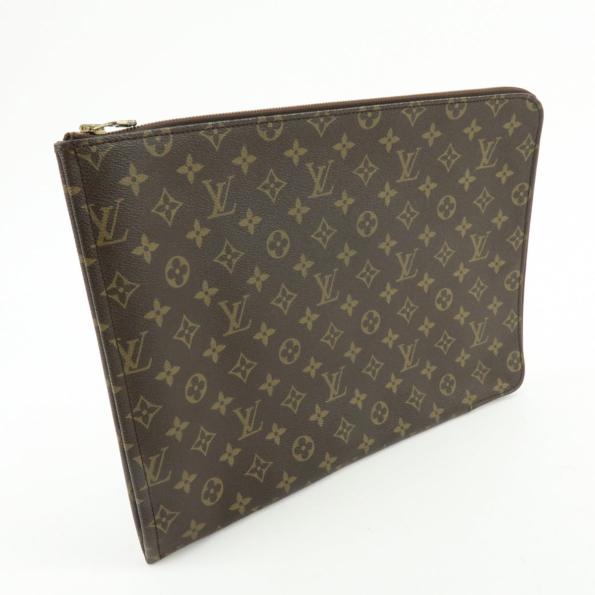 Louis Vuitton Monogram Posh Documents Clutch Bag Brown M53456