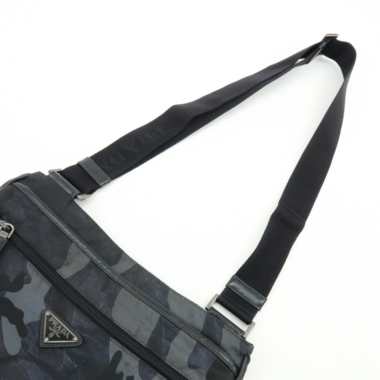 PRADA Triangle Logo Nylon Shoulder Crossbody Bag Cammoflage BR2418