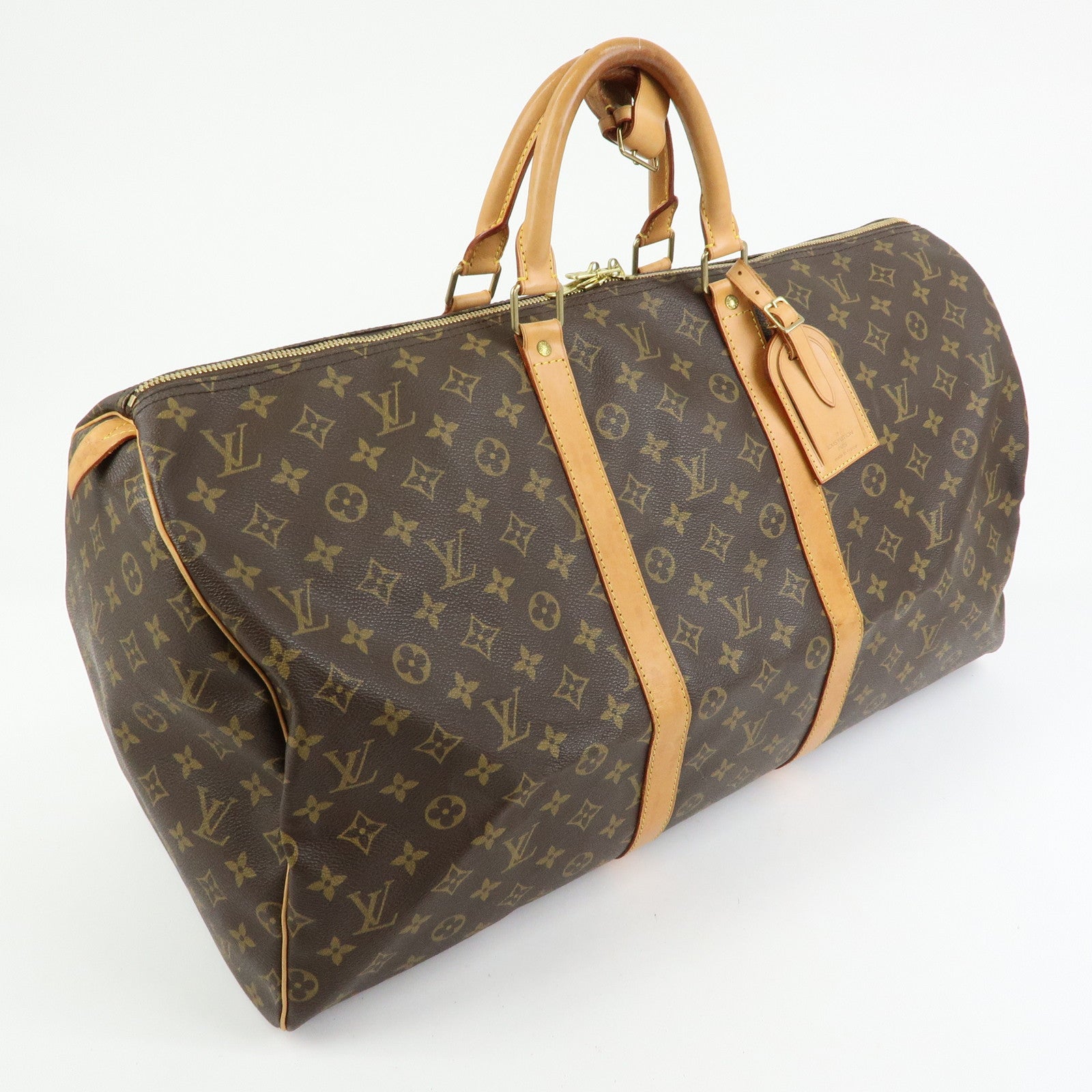 Louis Vuitton Monogram Keep All 55 Boston Bag Brown M41424