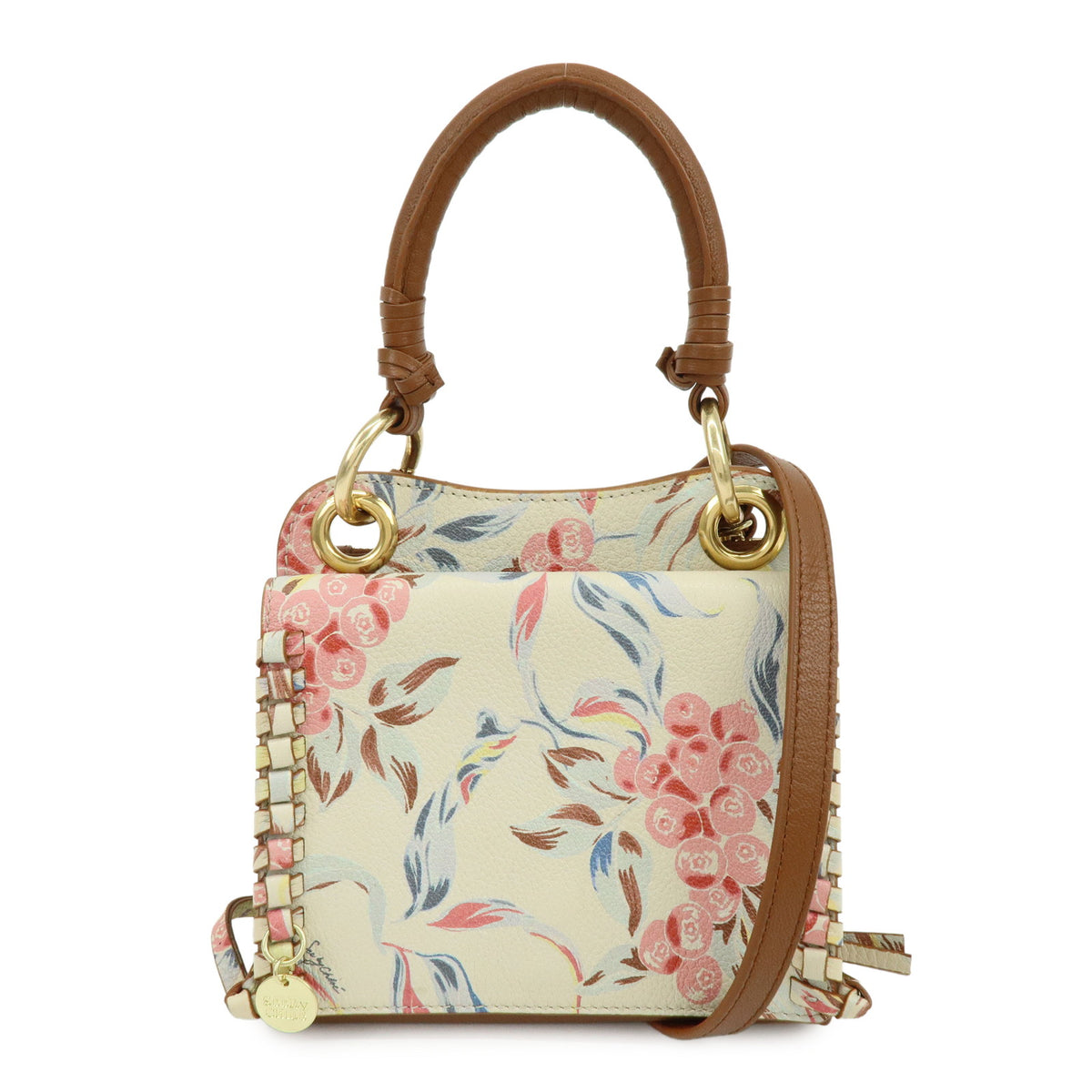 Chloe See By Chloe TILDA Leather Suede 2Way Shoulder Bag Off White