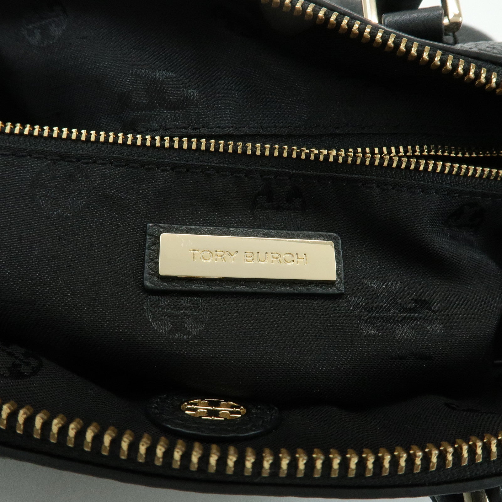 TORY BURCH Leather 2Way Bag Hand Bag Shoulder Bag Black
