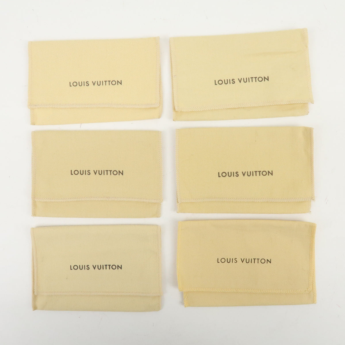 Louis Vuitton Lot of 30 Dust Bag Storage Bag Flap Style Beige