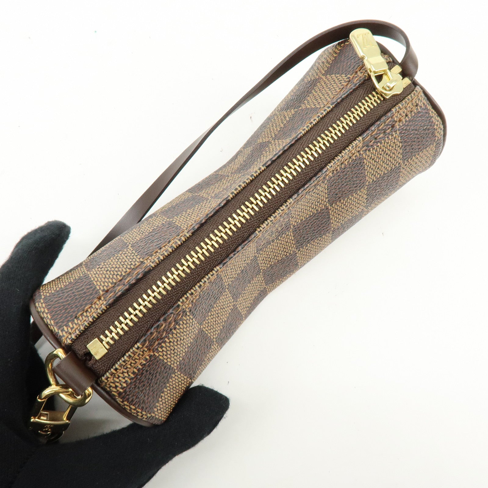 Louis Vuitton Damier Mini Pouch for Papillon Bag Brown Damier Ebene