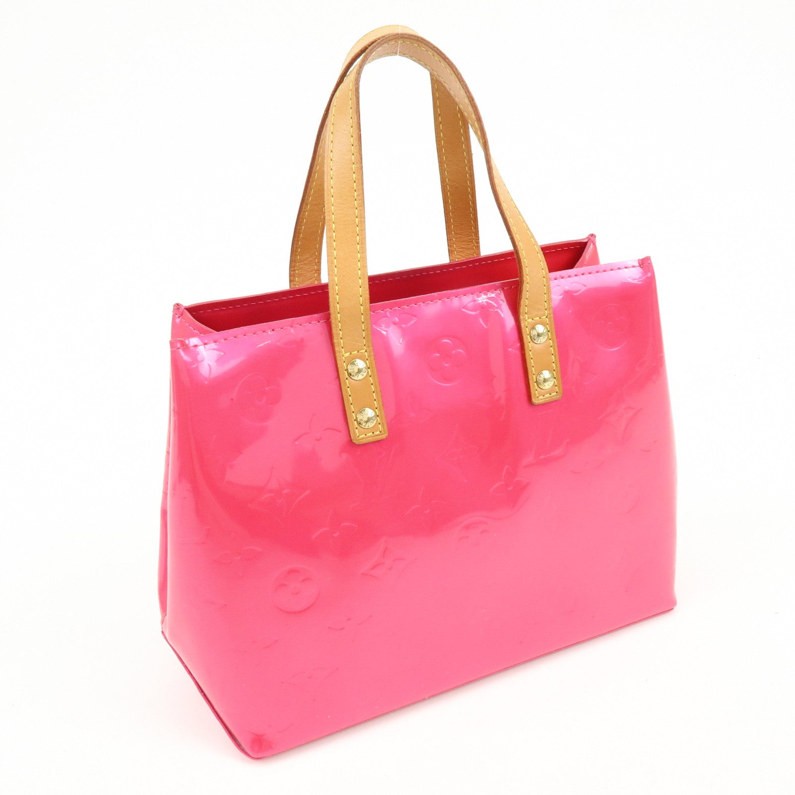 Louis Vuitton Monogram Vernis Lead PM Hand Bag Pink M91221