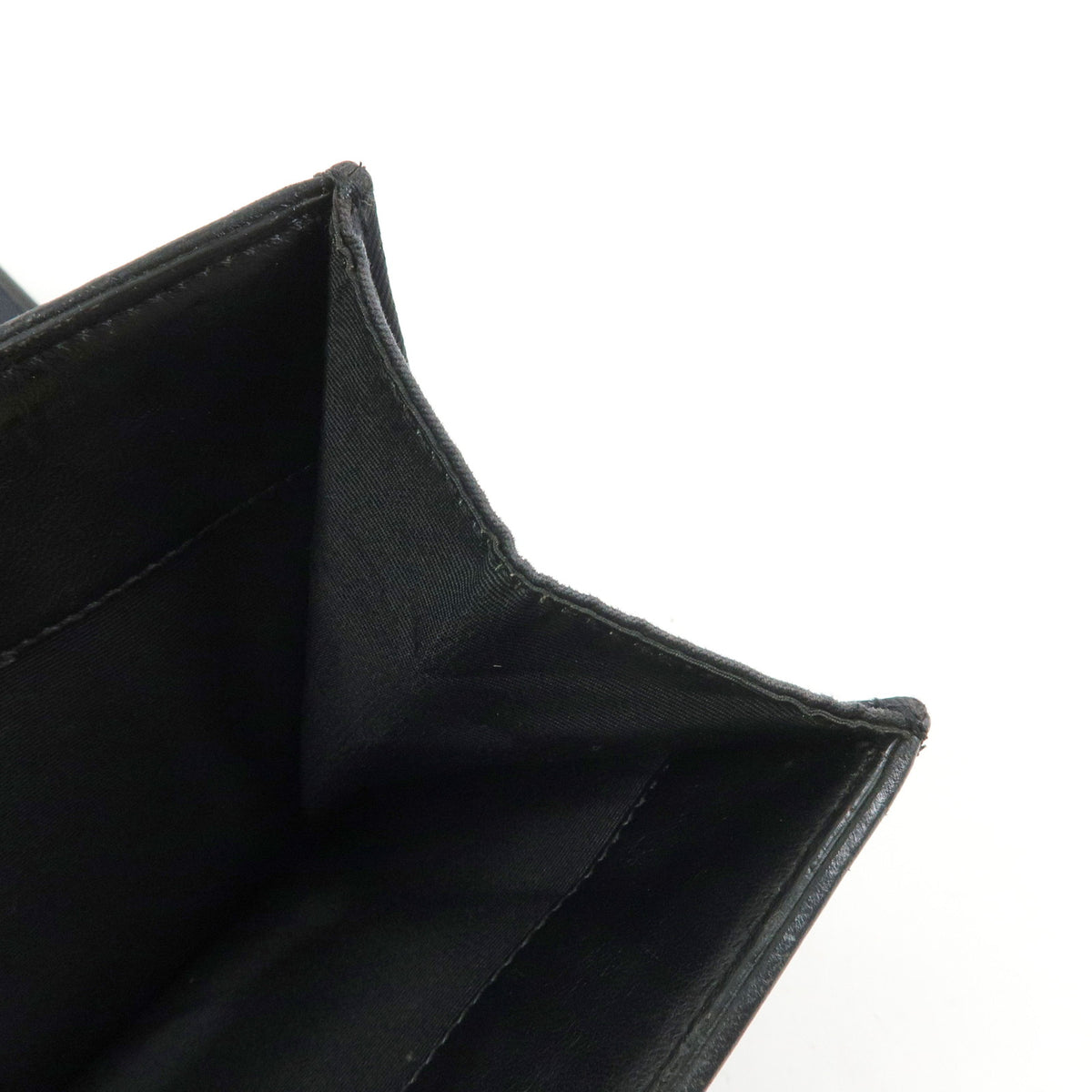 CHANEL Icon Line Canvas Leather Tote Bag Hand Bag Black