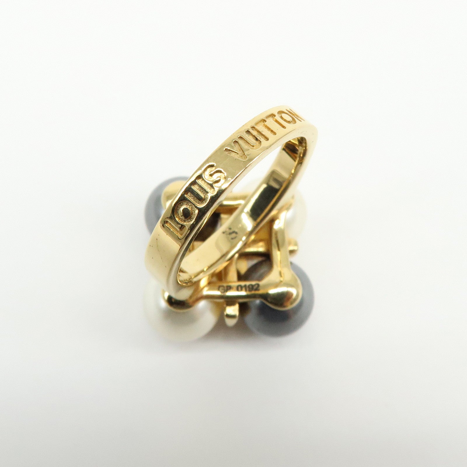 Louis Vuitton Bague Clemence Arrivee Imitation Pearl Ring M67017 S