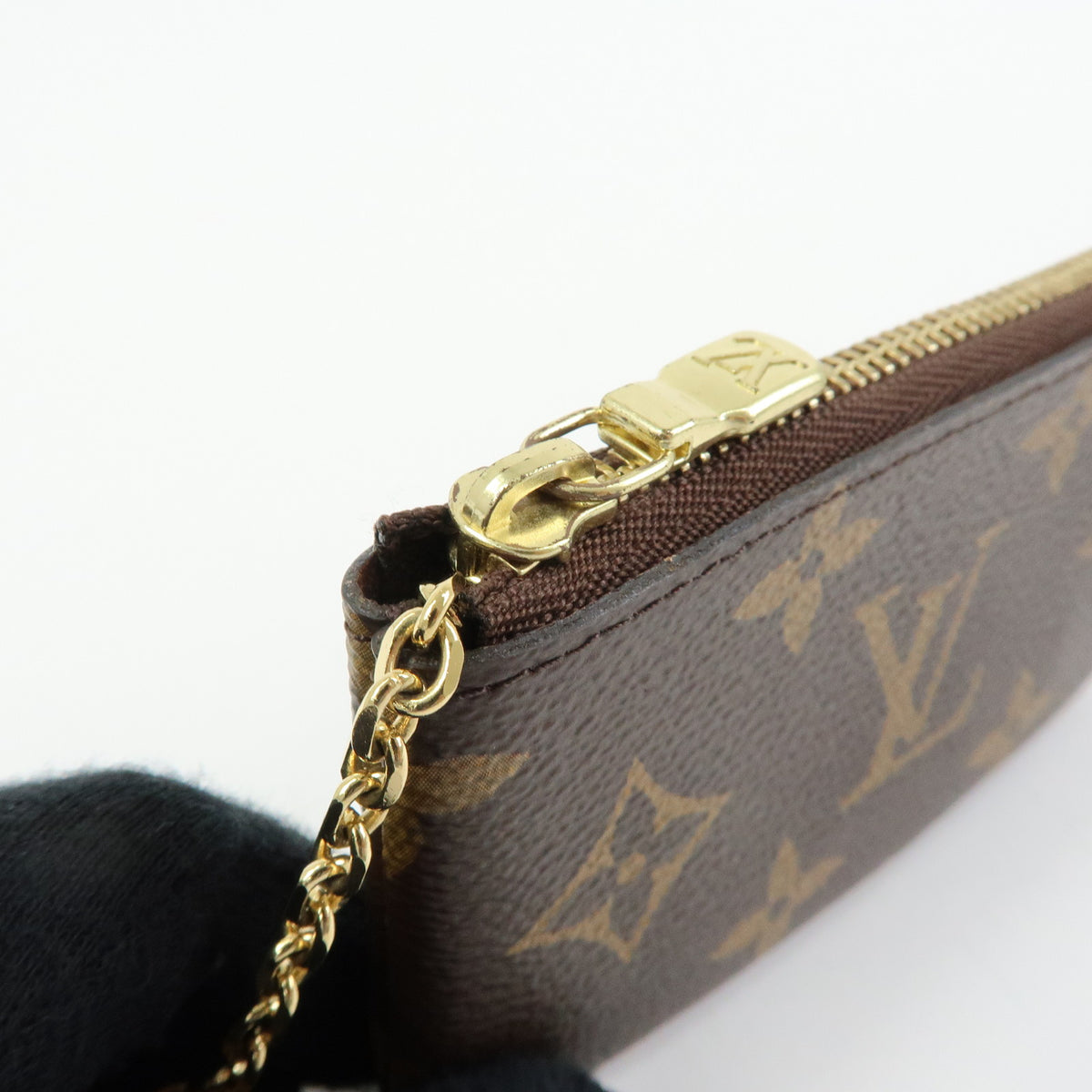 Louis Vuitton Monogram Pochette Cles Coin Case Key Case Brown M62650