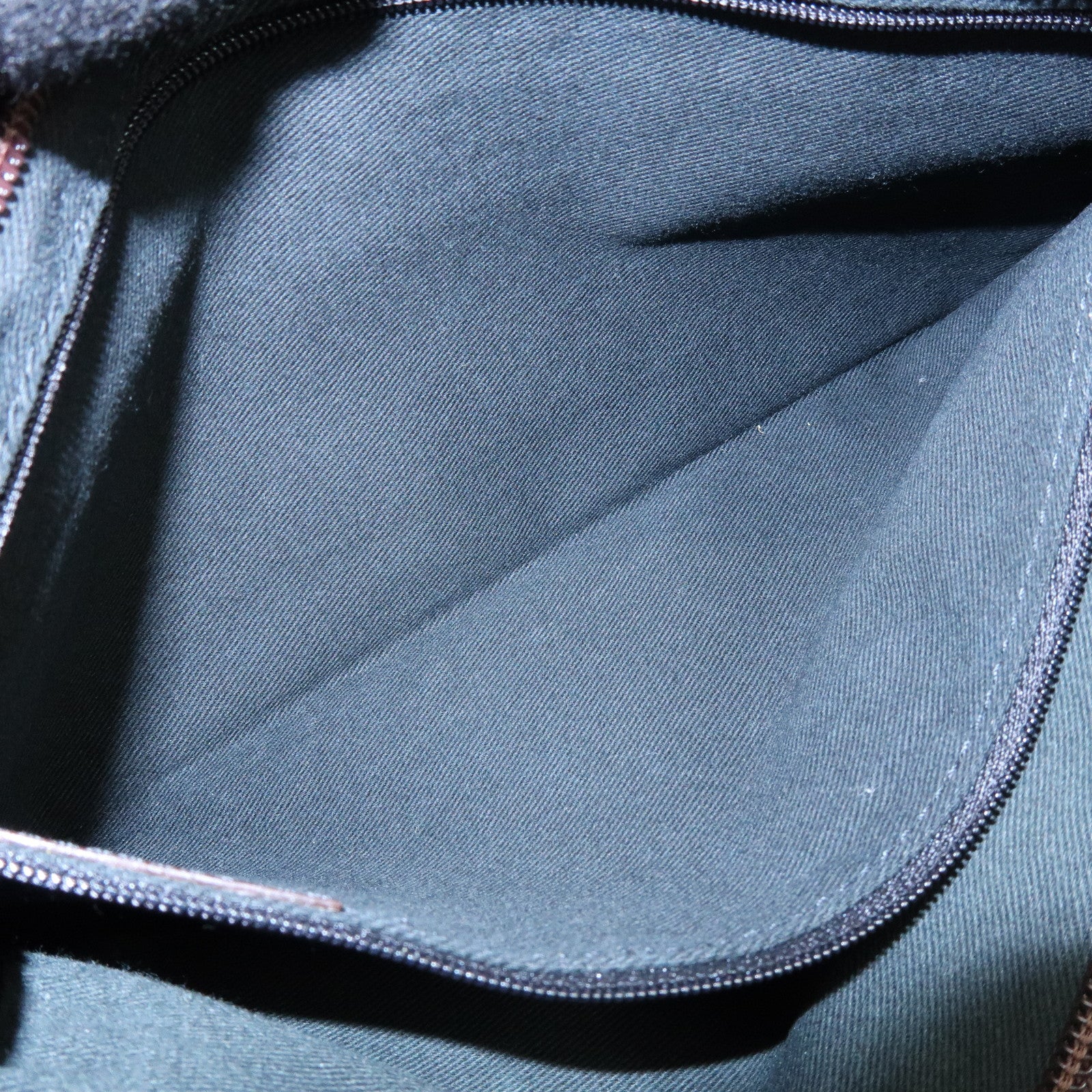 LOEWE Repeat Anagram Denim Leather Shoulder Bag Denim Brown