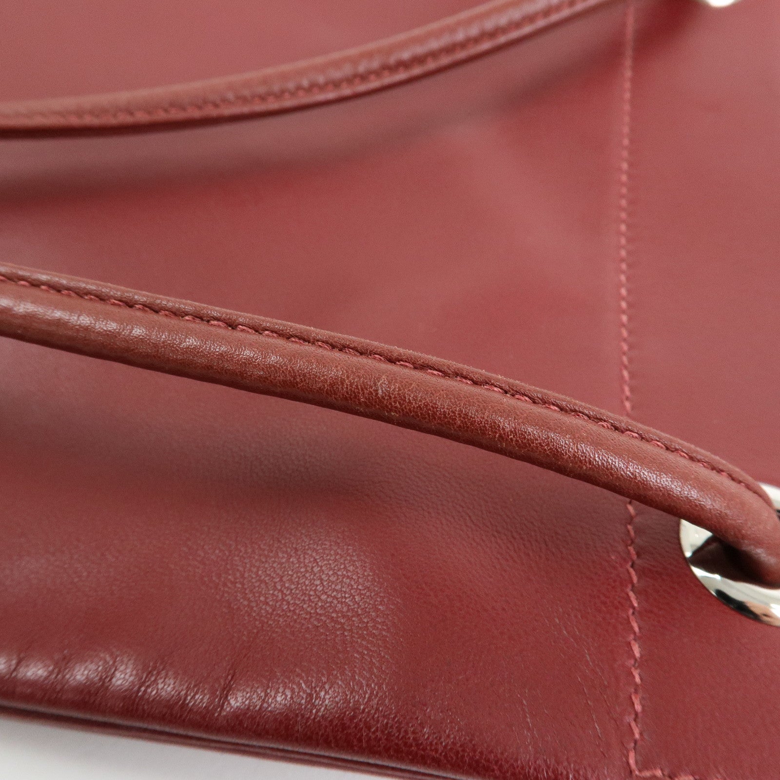 HERMES Sac Aline Mini Veau Swift Shoulder Bag C Stamped Rouge H