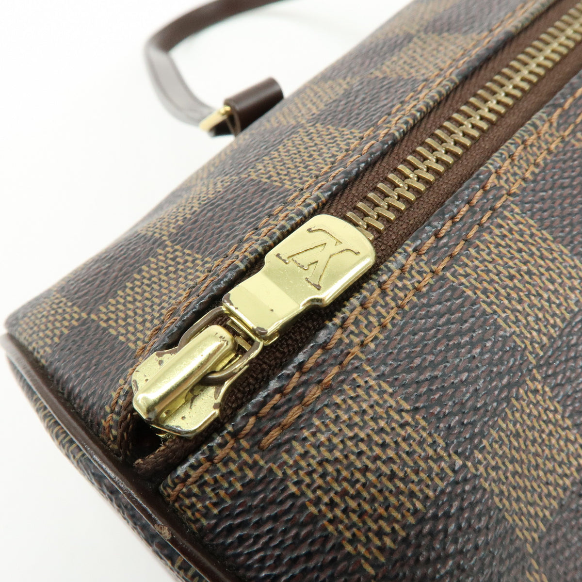 Louis Vuitton Damier Ebene Papillon 30 Hand Bag & Pouch Brown N51303