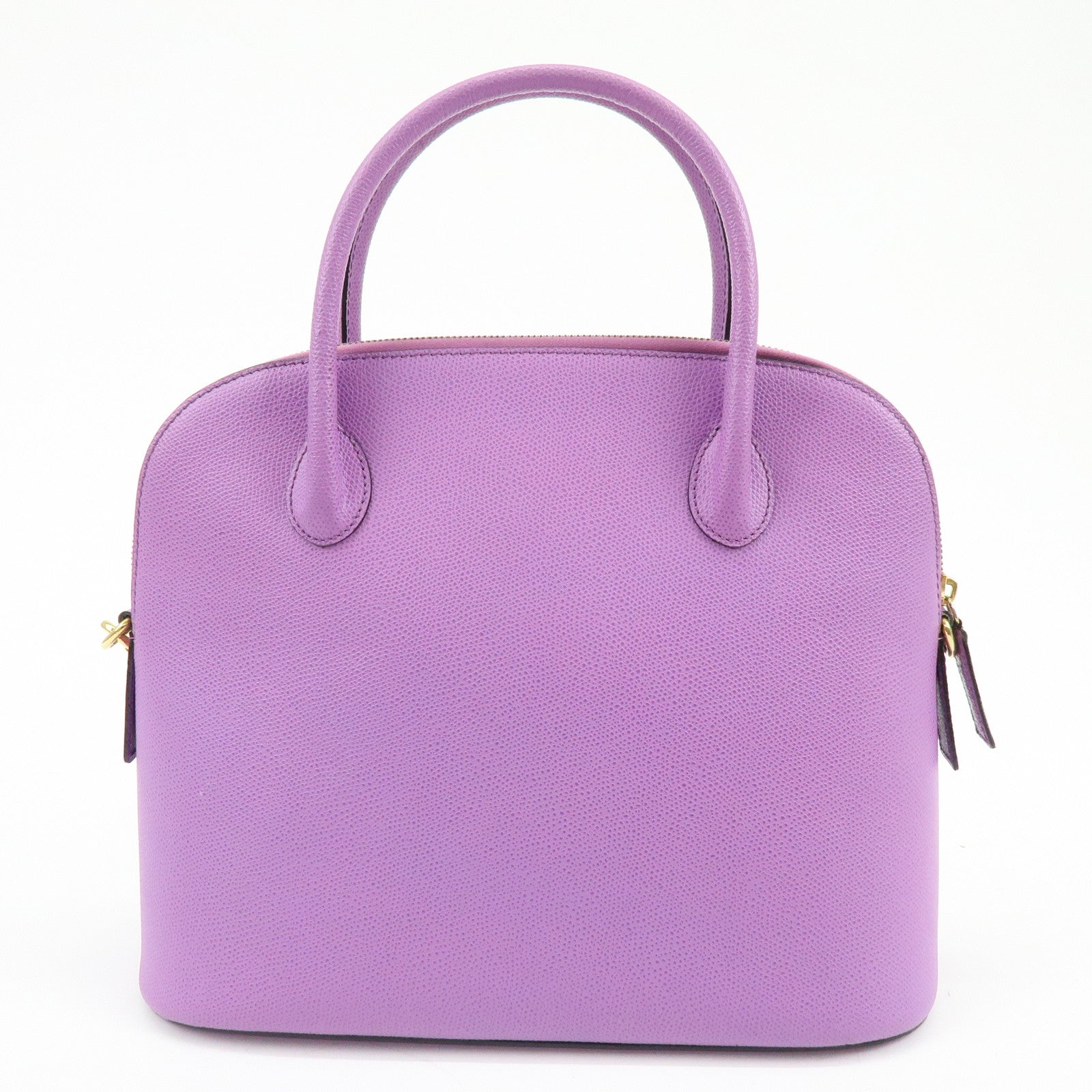 CELINE Leather 2Way Bag Shoulder Hand Bag Purple