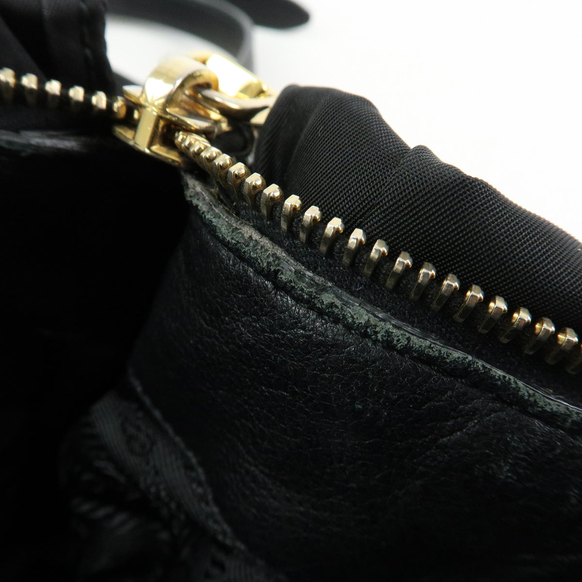 PRADA Nylon Leather TESSUTO GAUFRE 2WAY Tote Shoulder Bag Black BN1792