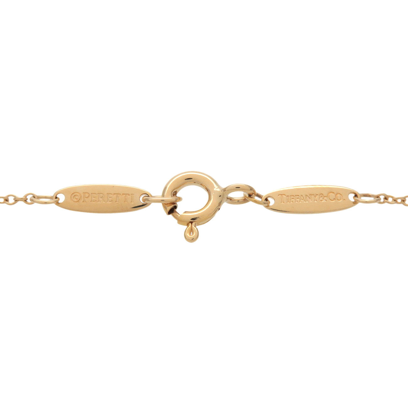 Tiffany & Co By The Yard 1P Diamond Necklace K18 750YG Yellow Gold