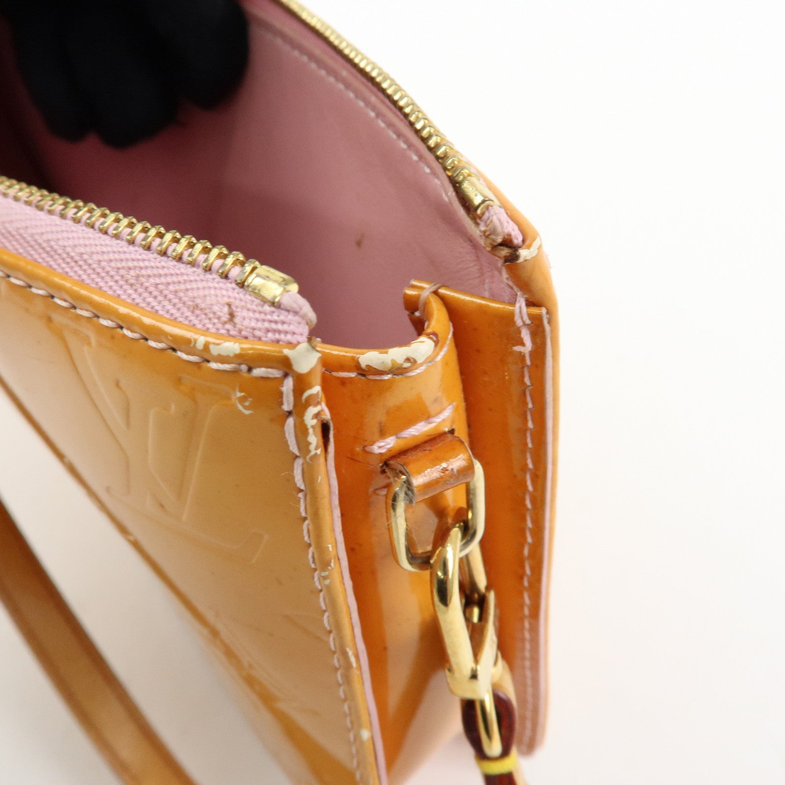 Louis Vuitton Monogram Vernis Lexington Accessoires Pouch Orange M91057