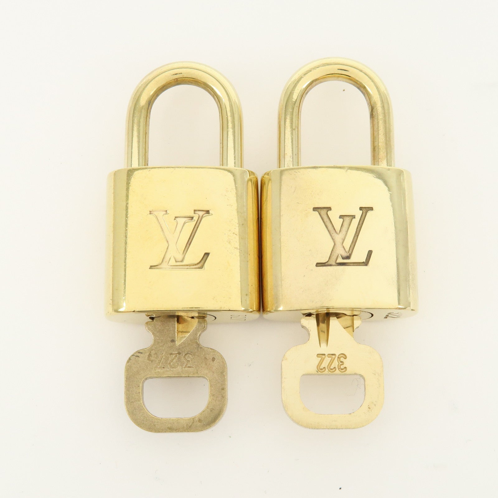 Louis Vuitton Lot of 10 Lock & Key Cadena Key Lock Gold