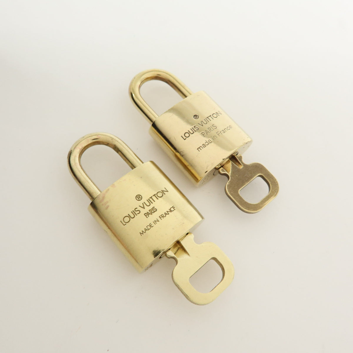 Louis Vuitton Lot of 10 Lock & Key Cadena Key Lock Gold
