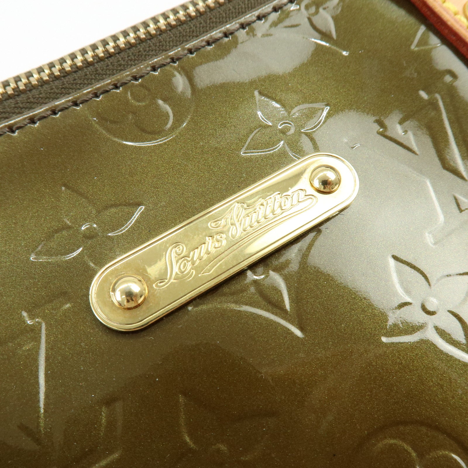 Louis Vuitton Monogram Vernis Bellevue GM Tote Bag Vert Bronze M93674
