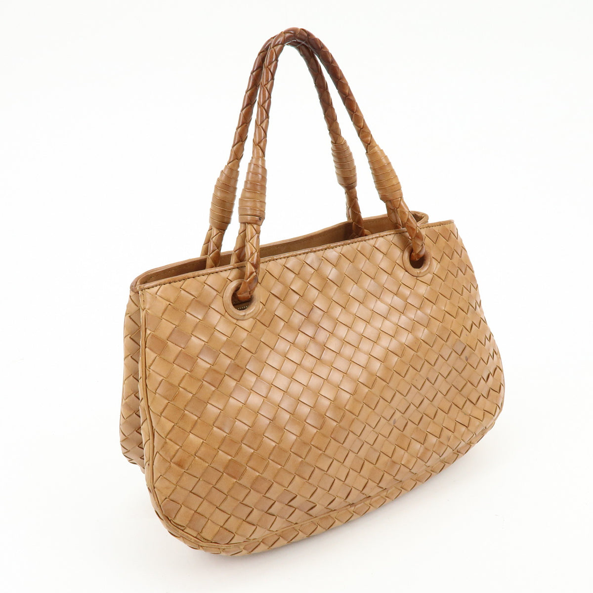 BOTTEGA VENETA Intrecciato Leather Tote Bag Brown 10691006161NAT