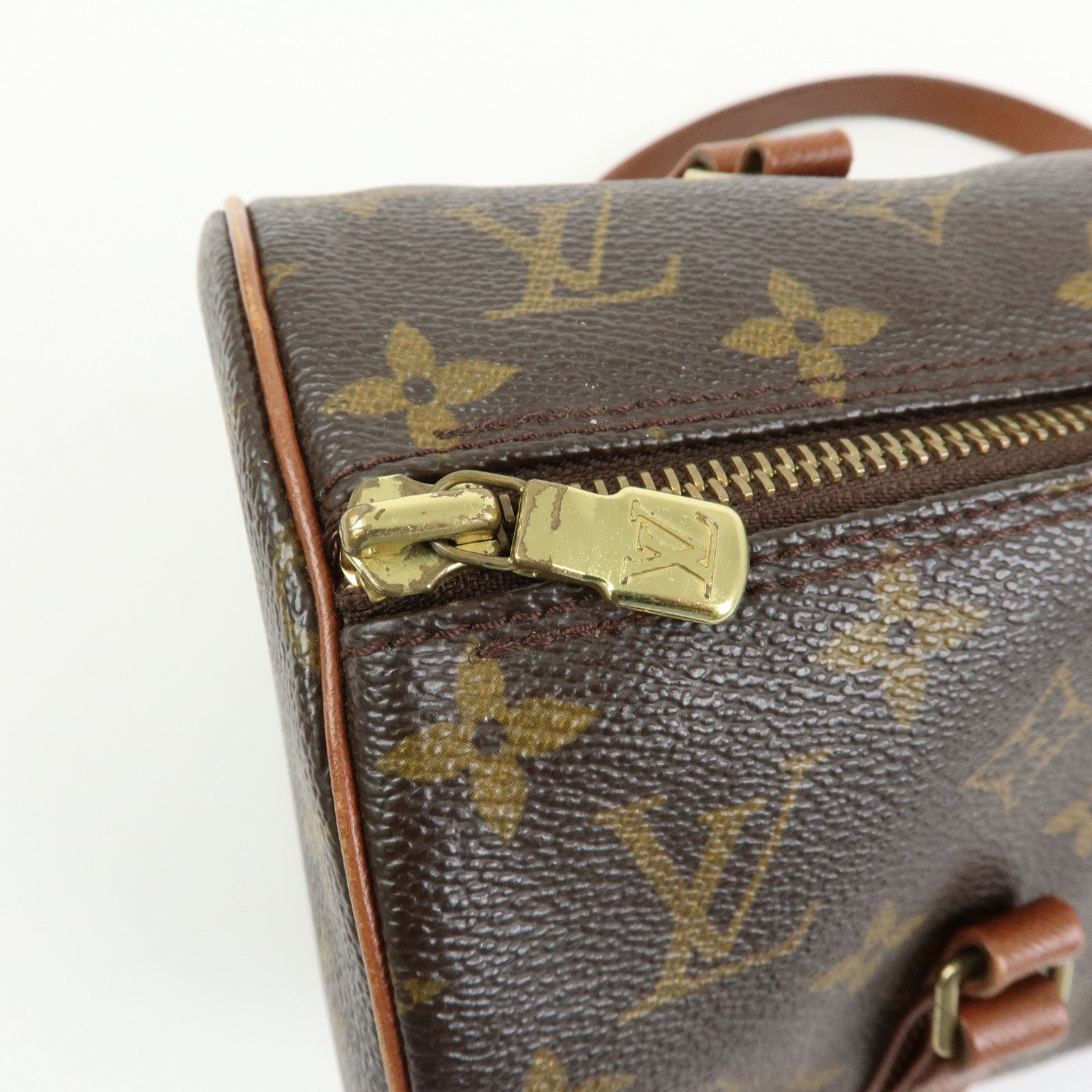 Louis Vuitton Monogram Papillon 30 Hand Bag Brown Old Style M51365