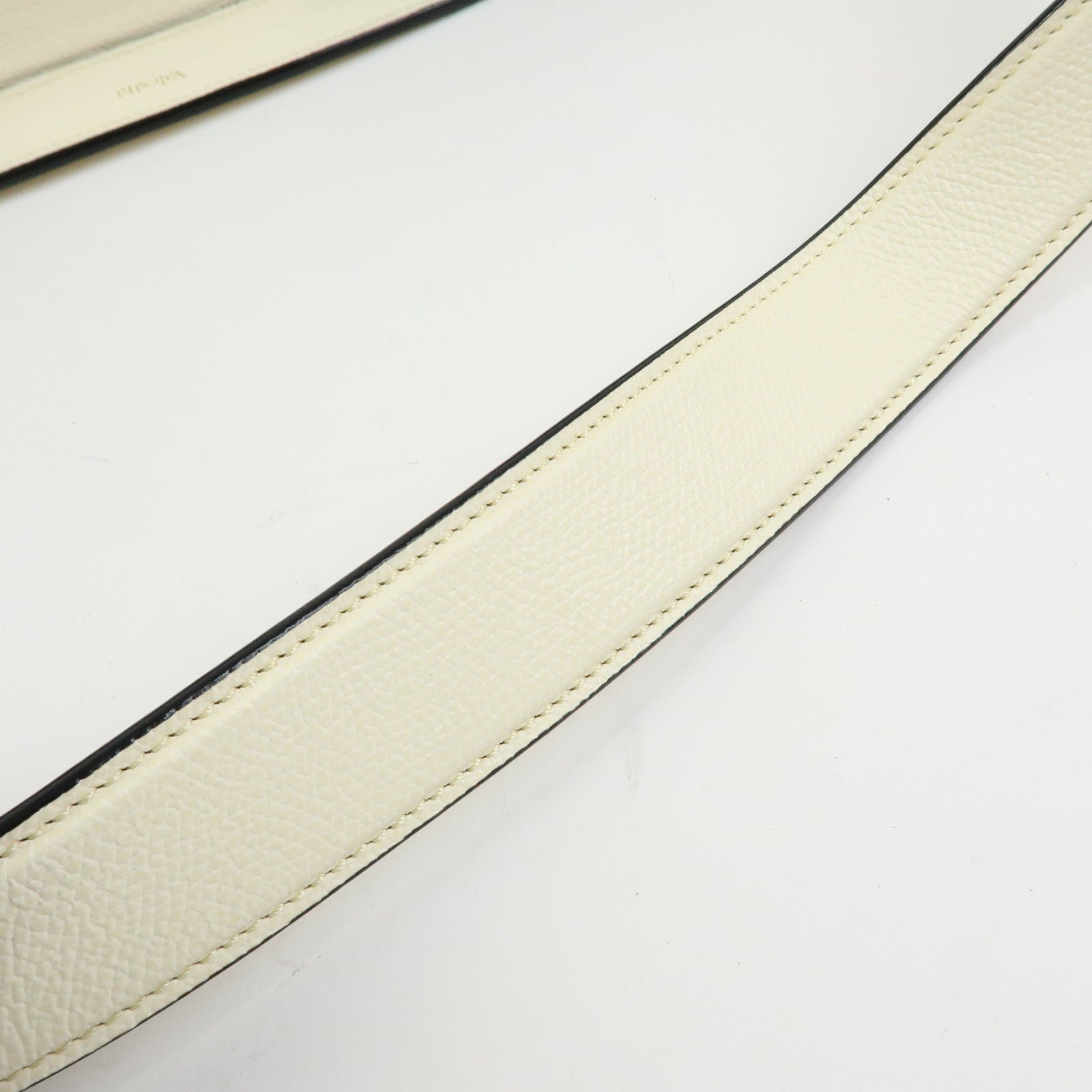 Valextra Brera Calf Leather Shoulder Bag Hand Bag White