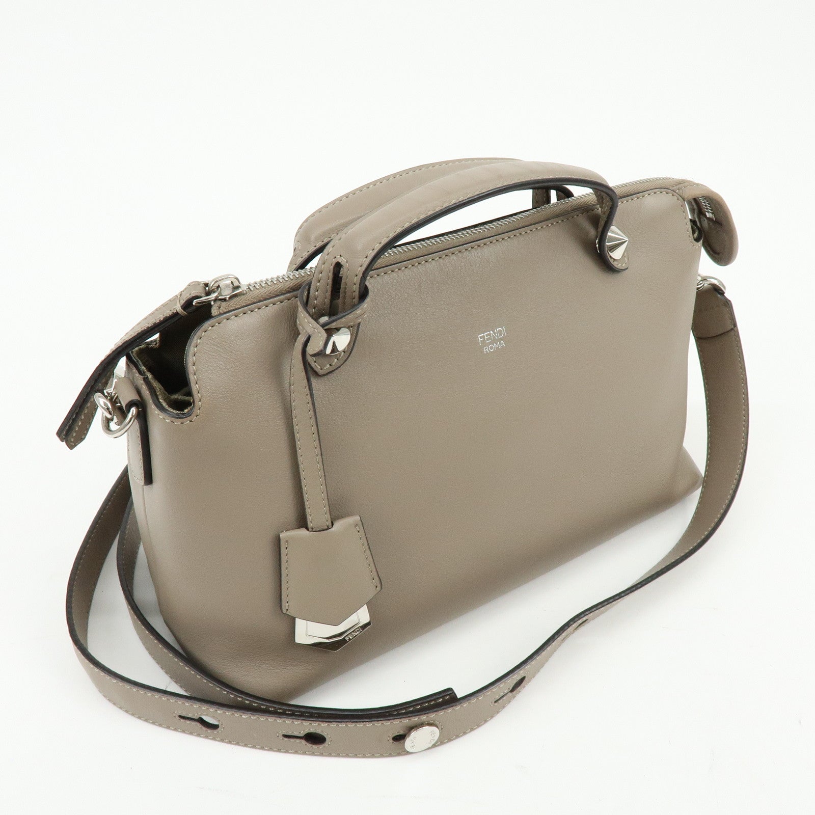 FENDI By The Way Calf Leather 2Way Bag Hand Bag Shoulder Bag 8BL146