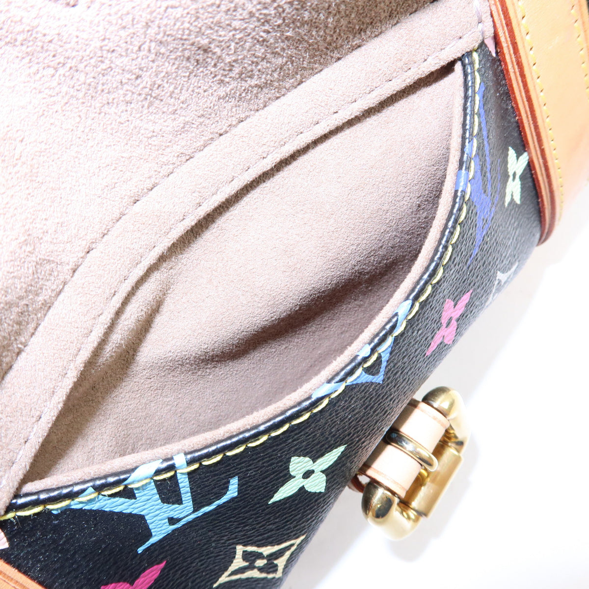 Louis Vuitton Monogram Multicolor Priscilla Hand Bag Noir M40097