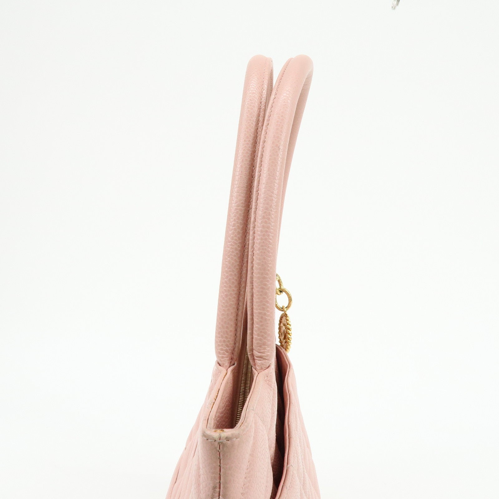 CHANEL Medallion Matelasse COCO Mark Caviar Skin Tote Bag A01804