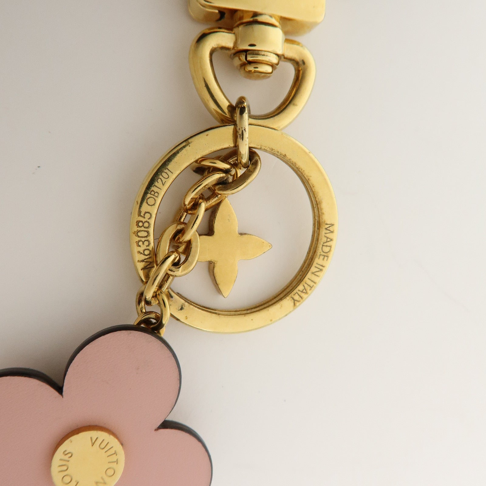 Louis Vuitton Porte Cles Blooming Flower BB Bag Charm Pink M63085