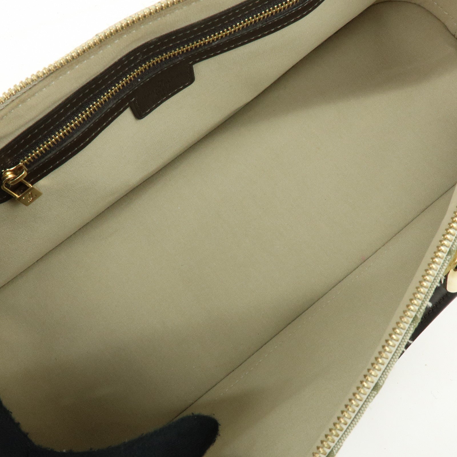 Louis Vuitton Monogram Mini Alma Long Hand Bag Khaki M92206