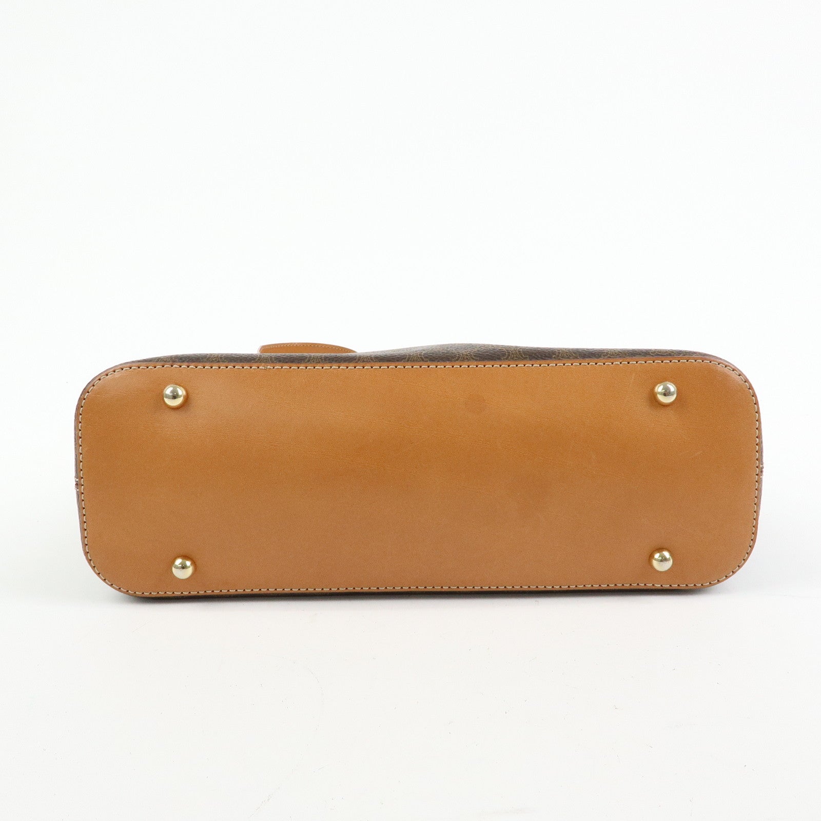 CELINE Macadam PVC Leather Shoulder Bag Brown
